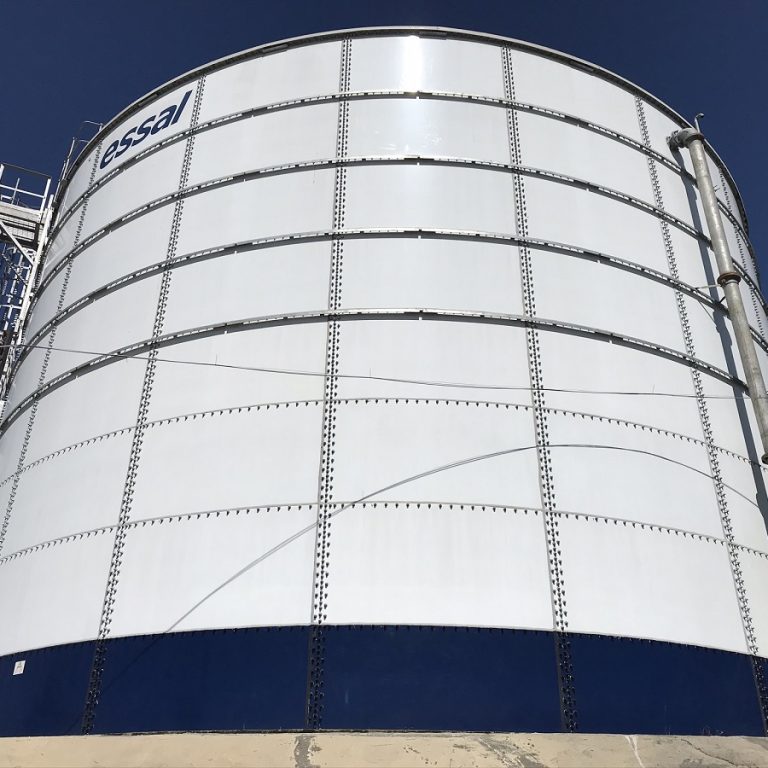 Estanque de 2.100 m3 en acero con protección epoxica, para agua potable